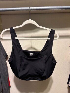 Yitty by Lizzo Women's 2X Black Low Impact Sports Bra Wireless Comfort Bralette